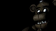 Freddy Fazbear na segunda frame, sem estática.