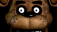 Freddy nas alucinações. Note as veias de um olho humano.