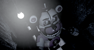 Funtime Freddy visto no Corredor Oeste.