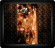 O monitor mostrando Molten Freddy em chamas, durante o Final Bom.