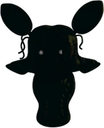 Cabeça de Phantom Mangle enquanto ele aparece na janela do Escritório.