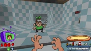 Maurice as seen in the BYOC DOOM mod. Notice how his mustache is more similar to Peppino's here.