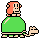 Ape on a turtle sprite.