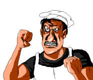 Fake Peppino appearing as Peppino on the VS screen before revealed.