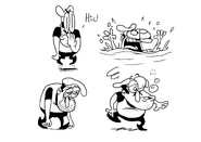 PizzaTowerBook 0007 Calque-60.png (367 KB) Sketches of more negative transformations.