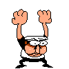 Peppino haul jump.gif (5 KB) Peppino jumping while holding an enemy or a bomb.