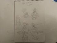 Old concepts featuring mr. Stick as a pizzaboy. These were made way before pizza tower