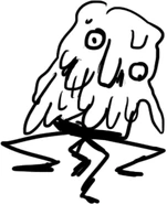 Concept art with Fake Peppino covered in slime.