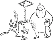 Mr. Stick and Burton scheming something