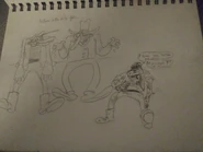 Mr. Stick and another one of McPig’s characters