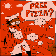 Spr ending cards 12.png (9 KB) Peppino offering a free pizza for all of the bosses. Appears in the ending.