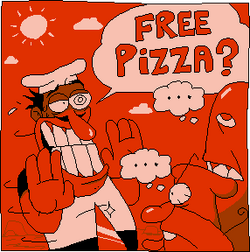 I was messing around in the sound test room, when I randomly got this  image? Does anyone know what it is? : r/PizzaTower