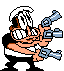 Spr player aimdiagonal.gif (2 KB) Peppino aiming diagonally with his revolver.