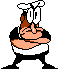 Peppino (Boss Defeat).png (928 bytes) Peppino doing the classic "I'm not gonna sugarcoat it" pose. Seen when defeating Pepperman in earlier builds before Peppino got the victory animation we see today.