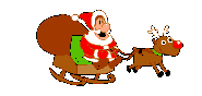 Santa on his sleigh.