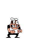 Old version of Peppino Clone's lick animation were his mouth was made of cheese.