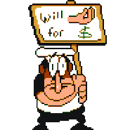 Peppino asking for money, used to promote Pizza Tower Guy (McPig)'s Patreon.