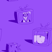 Spr optionsBG 2.png (10 KB) Peppino in the Video settings, where he is seen in TVs, exhausted.