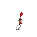 Spr mortidle.gif (19 KB) Mort's idle animation. He glances back, and pecks the ground.