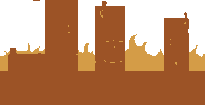 Escape variant of Background decoration #1, with buildings being set on fire.
