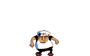 A Jump Maybe But With Fist.gif (8 KB) Peppino jumping with one leg behind him