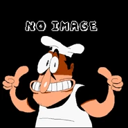 The cheese dragon's shadow flying in the background, seen at the begging of the scrapped level "Dragon Lair"