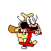 The Noise building up speed on his Pogo Stick.