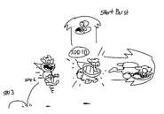 Concept art of The Noise's campaign mode moveset showing the pogo stick dash.