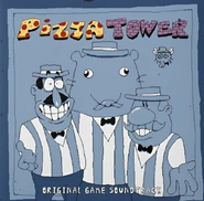 Peppino dressed as a barber as part of a quartet, consisting of himself, Gustavo, Brick, and a fly in the background. Seen on the album cover for the Original Soundtrack Vinyl Record.