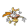 The Noise's original defeat sprite, seen when slapping him in Demo 2.