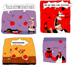 Hi-ho! here is some more pizza tower comics. I call this one Peppino  freaking strangles the Noise, 2023, Colourized. + Noise Lore. Please  Enjoy. : r/PizzaTower