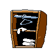 The closet used to change clothing.