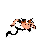 Fake Peppino walking.