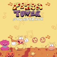 The Noise & Noisette in a new version of the Pizza Tower Soundtrack artwork made specifically for The Noise.
