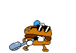 Burger Golfer's swinging animation.