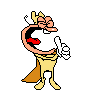The Noise using his thumb to inflate his head like a balloon, popping it before it regenerates. A nod to how cartoon characters can inflate their bodies with a single blow of their thumb.