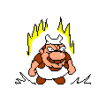 Gustavo powering up in rage after Peppino fails to deliver a pizza. Most likely refers to Super Modes, like Super Sonic and Goku's super Saiyan Mode.
