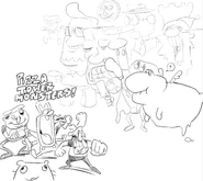 Another doodle of Fake Peppino and some other characters.