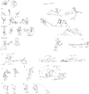 Concept art for Pizzahead's boss fight.