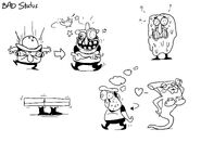 DfatrctVQAALHFM.jpg (380 KB) Concept art of statuses that would negatively affect Peppino.