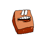 One Way Breakable Block's defeat sprite.