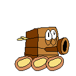 Cardboard Tank hitting a wall during a charge.