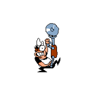 Old Buzzsaw Peppino hitting a wall.