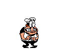 Spr pepbossintro1 0.gif (15 KB) Peppino looking at his pizzeria during the intro of the Pizzaface boss fight.