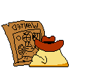 Vigilante standing while looking at a "Wanted" poster depicting Peppino.