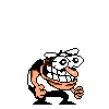 Spr player levelcomplete.gif (23 KB) Peppino doing a victory dance. Seen after any boss (excluding the final boss) is defeated.