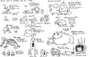 Stupid Rats as included in concept art for a Lemmings and Pikmin inspired game staring Bigfoots. Was shared by McPig on the Discord.
