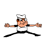 Fake Peppino's second Super Taunt animation. Also a reference to the same Peppino taunt as the previous Super Taunt.