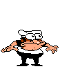 Peppinoscaredjump3.gif (11 KB) Unused animation of Peppino looking angrily at the player after getting attacked by a Piraneapple.