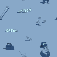Spr optionsBG 0.png (8 KB) Peppino in the main Options menu dressed up as a mechanic.